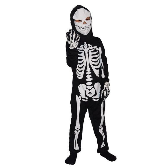 Kids' Skeleton Costume - Skeleton Ghost Role-Playing Outfit for Halloween - Picture 3 of 8